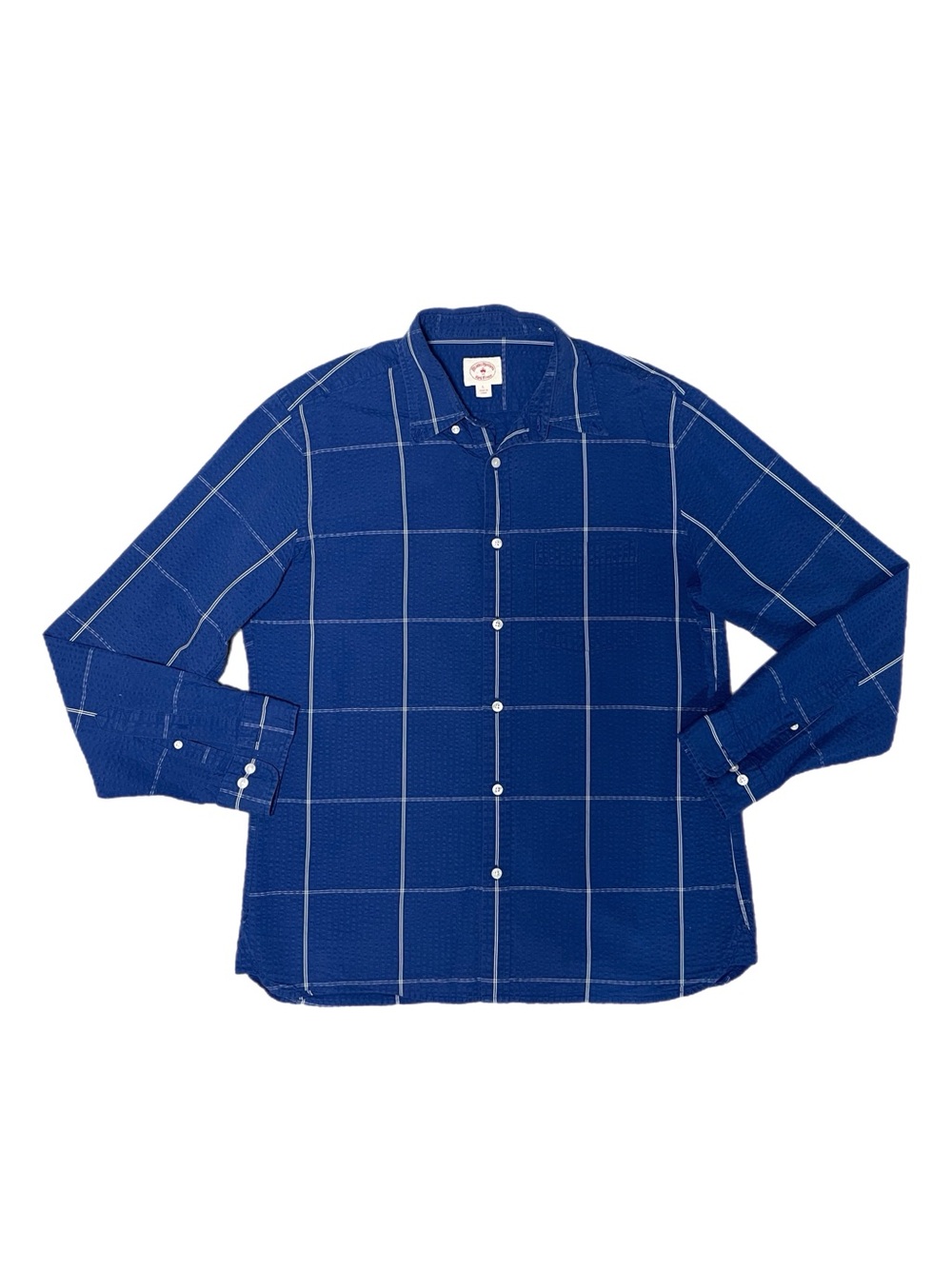 NWOT: Brooks Brothers Windowpane Pattern Mens Button-Down Shirt